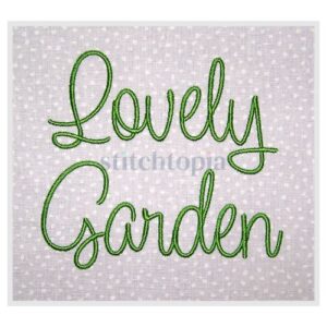 * Lovely Garden Embroidery Font 1" 1.25" 1.5" 2" 2.5"