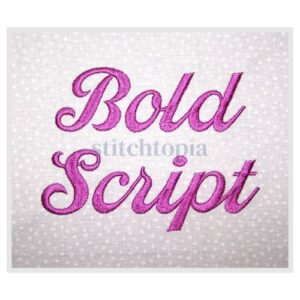 * Bold Script Embroidery Font .75" 1" 1.25" 1.5" 2"