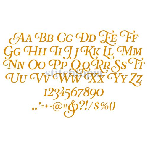 * Actually Romantic Embroidery Font 3" 3.5" 4" 5" 6" - Image 2