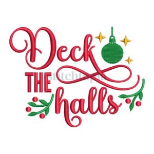 *  Deck The Halls Ornament Embroidery Design