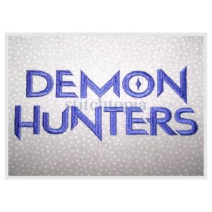Demon Hunters Embroidery Font .75" 1" 1.25" 1.5" 2" 2.5" 3"