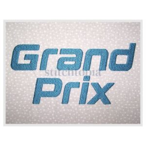 * Grand Prix Embroidery Font .75" 1" 1.25" 1.5" 2"