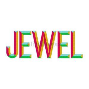 Jewel Embroidery Font 1.5" 2" 2.5" 3" 3.5" 4-Color