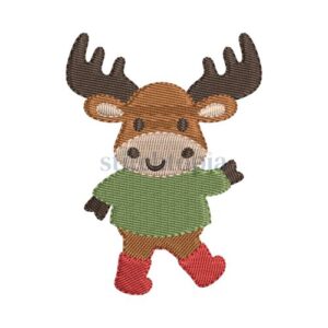 *  Moose Boy Embroidery Design