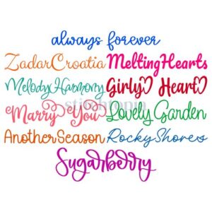 * Script Embroidery Font Bundle #30 - 10 Fonts