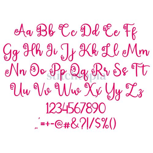 Judy Garland Embroidery Font 1" 1.25" 1.5" 2" 2.5" - Image 2