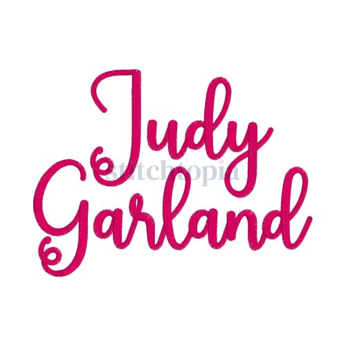 Judy Garland Embroidery Font 1" 1.25" 1.5" 2" 2.5"