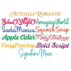 * Script Embroidery Font Bundle #31 - 10 Fonts