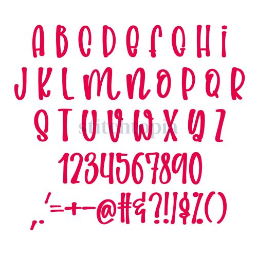 Straw Berries Embroidery Font .75" 1" 1.25" 1.5" 2" 2.5" 3" - Image 2