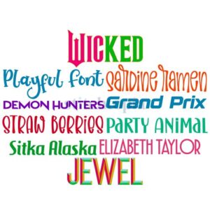 Kid Embroidery Font Bundle #18 - 10 Fonts