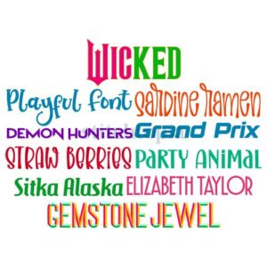 * Kid Embroidery Font Bundle #18 - 10 Fonts