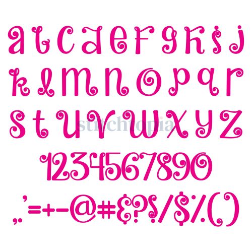 * Snow Season Embroidery Font .75" 1" 1.25" 1.5" 2" 2.5" 3" - Image 2