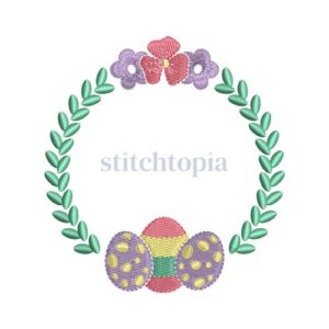 *  Easter Egg Frame Embroidery Design