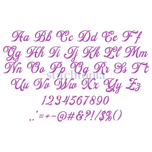 French Pastries Embroidery Font 1" 1.25" 1.5" 2" 2.5" - Image 2