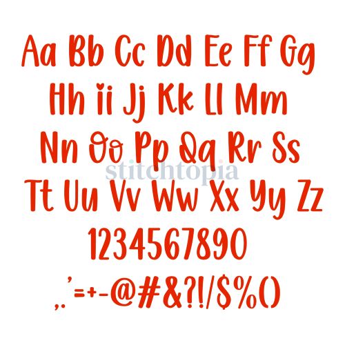 Poison Poppies Embroidery Font .75" 1" 1.25" 1.5" 2" - Image 2