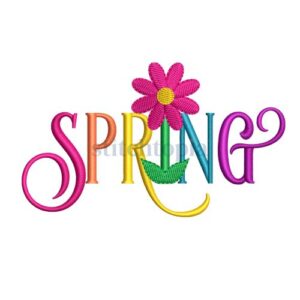 *  Spring With Flower Embroidery Design