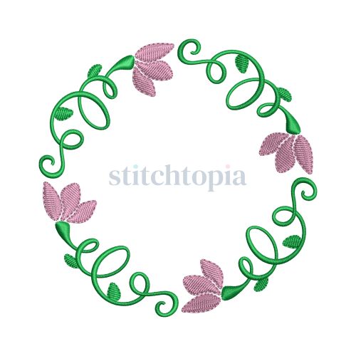 Swirly Spring Flower Embroidery Frame
