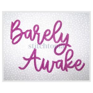 * Barely Awake Rope Embroidery Font 1.5" 2" 2.5" 3" 3.5"