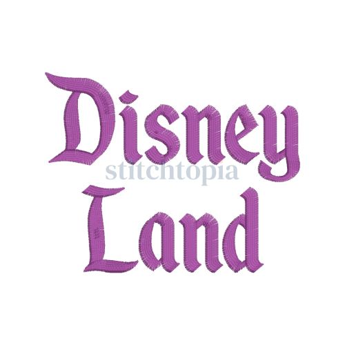 Disney Land Embroidery Font .75" 1" 1.25" 1.5" 2"