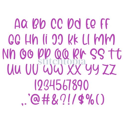 Modern Sweet Embroidery Font .75" 1" 1.25" 1.5" 2" - Image 2