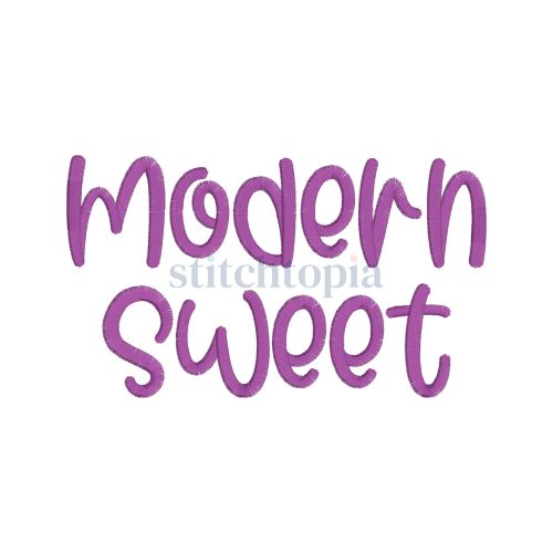 Modern Sweet Embroidery Font .75" 1" 1.25" 1.5" 2"