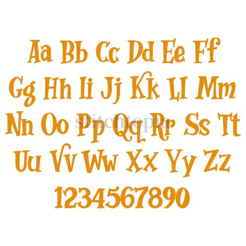 * Quirky Unique Embroidery Font 2.5" 3" 3.5" 4" 5" - Image 2
