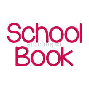 * School Book Embroidery Font .75" 1" 1.25" 1.5" 2"