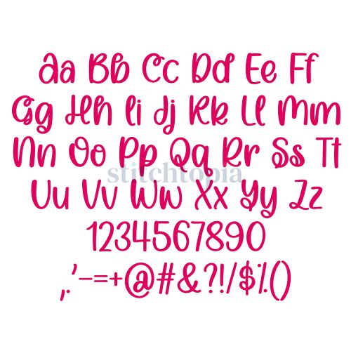 Sweet Berry Embroidery Font .75" 1" 1.25" 1.5" 2" - Image 2