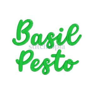 * Basil Pesto Embroidery Font .75" 1" 1.25" 1.5" 2"