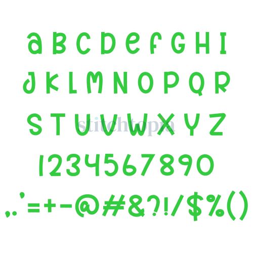 * Green Flags Embroidery Font .75" 1" 1.25" 1.5" 2" 2.5" 3" - Image 2