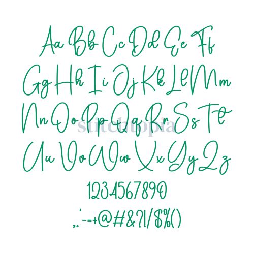 Olympic Skating Embroidery Font 1" 1.25" 1.5" 2" 2.5" - Image 2