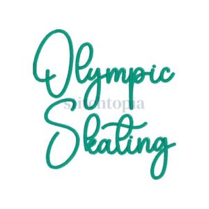 Olympic Skating Embroidery Font 1" 1.25" 1.5" 2" 2.5"