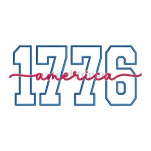 * 1776 America Embroidery Design