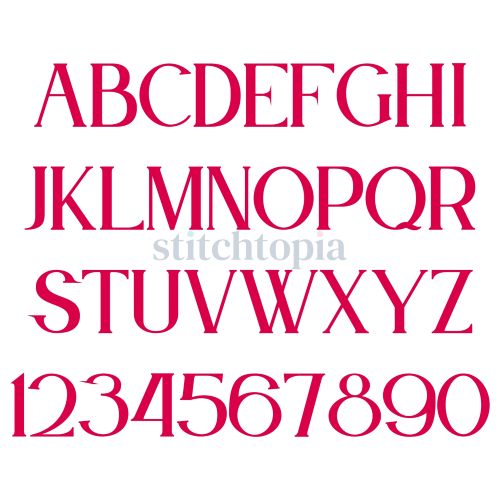 * French Press Embroidery Font .75" 1" 1.25" 1.5" 2" - Image 2