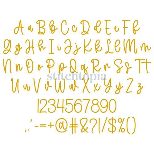 * Golden Monkey Embroidery Font .75" 1" 1.25" 1.5" 2" - Image 2