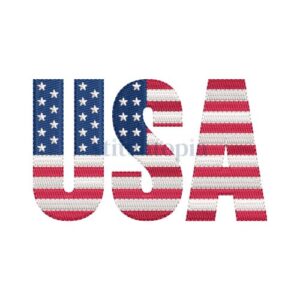 * USA American Flag Embroidery Design
