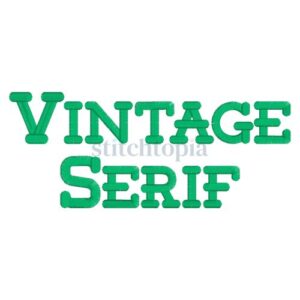 * Vintage Serif Embroidery Font .75" 1" 1.25" 1.5" 2" 2.5"