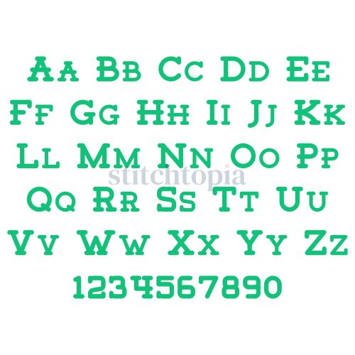 * Vintage Serif Embroidery Font .75" 1" 1.25" 1.5" 2" 2.5" - Image 2