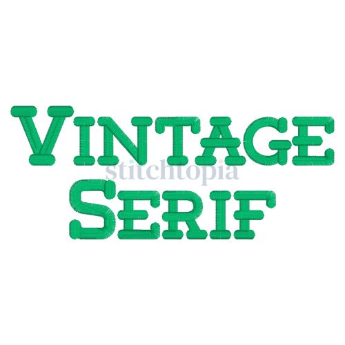 * Vintage Serif Embroidery Font .75" 1" 1.25" 1.5" 2" 2.5"
