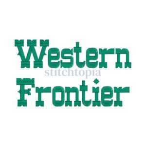 * Western Frontier Embroidery Font .75" 1" 1.25" 1.5" 2"