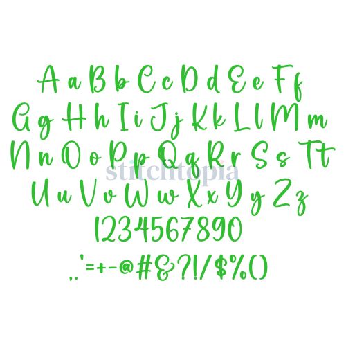 * Artisan Bakery Embroidery Font .75" 1" 1.25" 1.5" 2" - Image 2