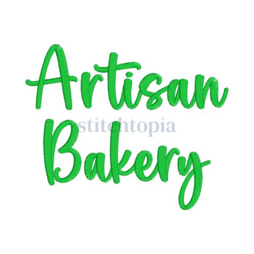 * Artisan Bakery Embroidery Font .75" 1" 1.25" 1.5" 2"