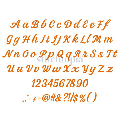 * Baked Alaska Embroidery Font .75" 1" 1.25" 1.5" 2" - Image 2