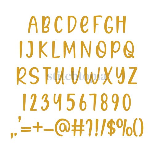 * Barley Soup Embroidery Font .75" 1" 1.25" 1.5" 2" 2.5" 3" - Image 2