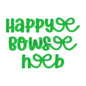 * Happy Bows Embroidery Font .75" 1" 1.25" 1.5" 2"
