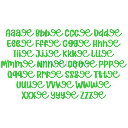 Happy Bows Embroidery Font .75" 1" 1.25" 1.5" 2" - Image 2