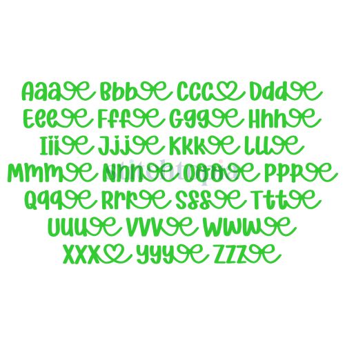 * Happy Bows Embroidery Font .75" 1" 1.25" 1.5" 2" - Image 2