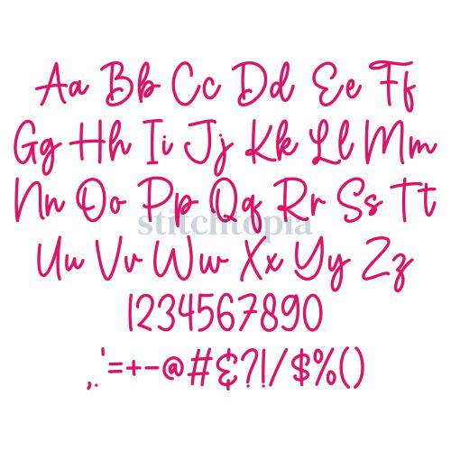 * Rainbow Sprinkles 3D PUFF Embroidery Font 1.5" 2" 2.5" - Image 2