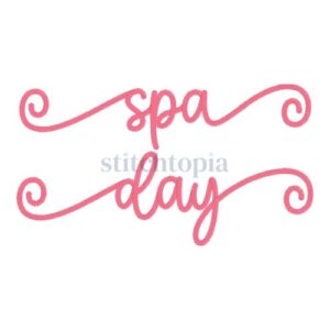 * Spa Day Embroidery Font .5" .75" 1" 1.25" 1.5"