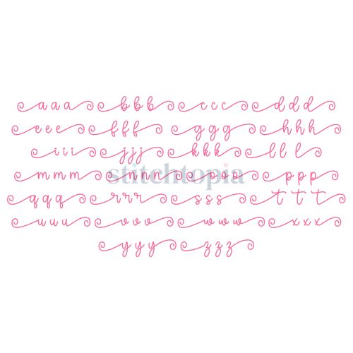 * Spa Day Embroidery Font .5" .75" 1" 1.25" 1.5" - Image 2